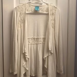 White lace cardigan